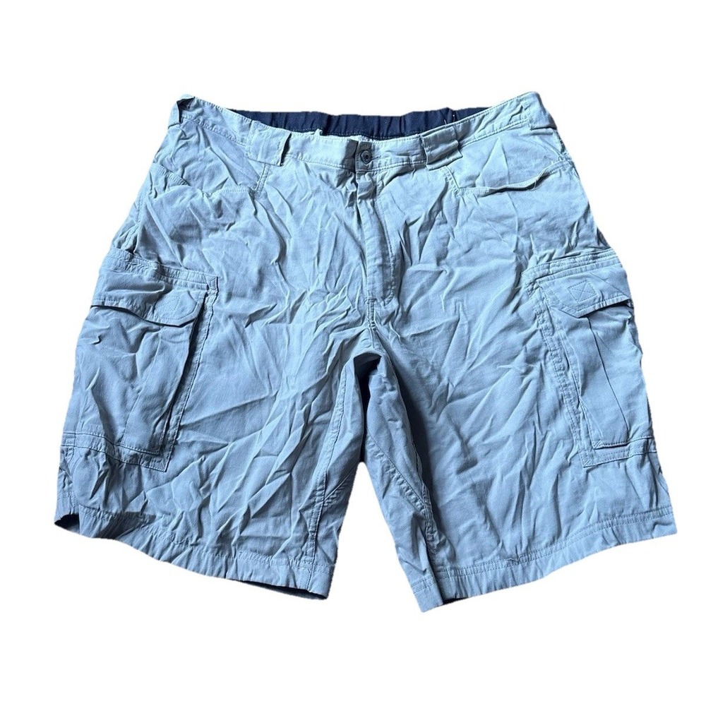 Duluth Trading Shorts Mens 2XL Beige Relaxed Fit Flex Stretch Cargo